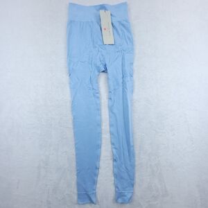 Sweaty Betty Modal Logo Base Layer Thermal Leggings Sz 4 Blue Nwt